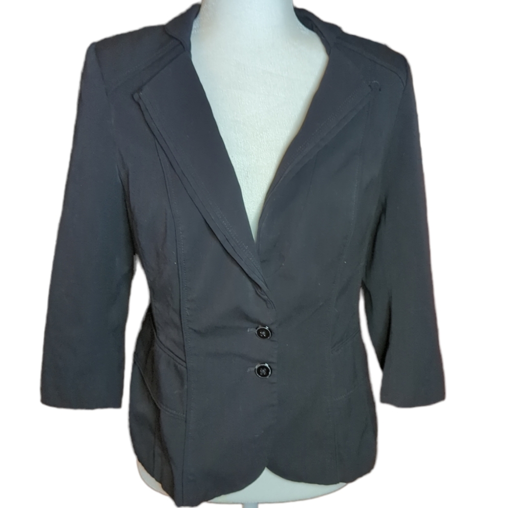 WHBM fitted black career blazer. Sz 10